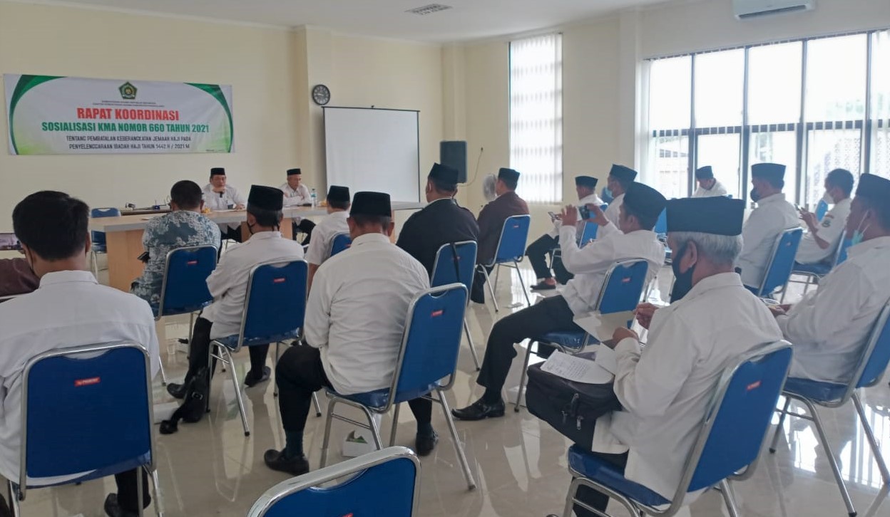 Sosialisasi pembatalan keberangkatan haji di Kabupaten Pandeglang.